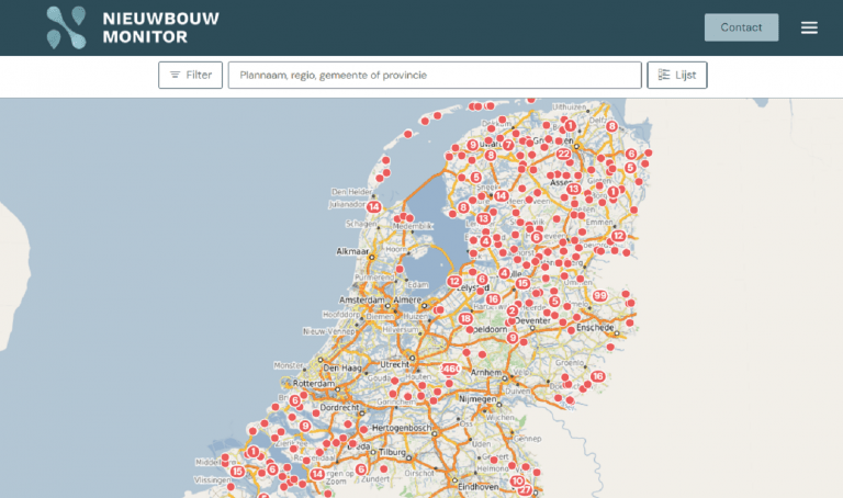 Kaart NieuwbouwMonitor